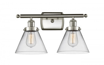 Cone - 2 Light - 18 inch - Brushed Satin Nickel - Bath Vanity Light (3442|916-2W-SN-G42)
