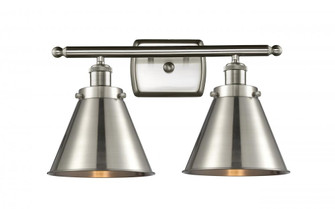 Appalachian - 2 Light - 16 inch - Brushed Satin Nickel - Bath Vanity Light (3442|916-2W-SN-M13-SN-LED)