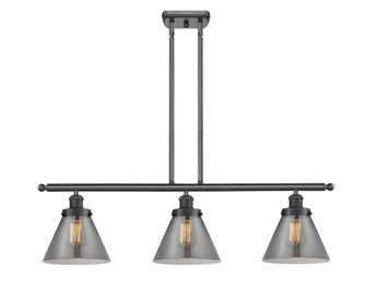 Cone - 3 Light - 36 inch - Matte Black - Stem Hung - Island Light (3442|916-3I-BK-G43)