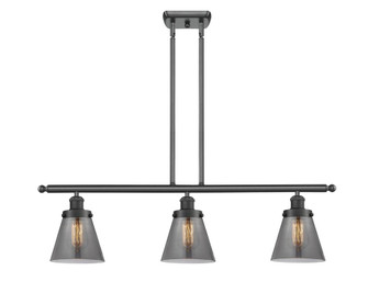 Cone - 3 Light - 36 inch - Matte Black - Stem Hung - Island Light (3442|916-3I-BK-G63)
