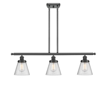 Cone - 3 Light - 36 inch - Matte Black - Stem Hung - Island Light (3442|916-3I-BK-G64)
