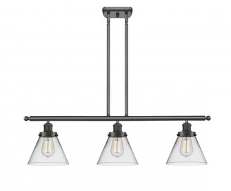 Cone - 3 Light - 36 inch - Oil Rubbed Bronze - Stem Hung - Island Light (3442|916-3I-OB-G42-LED)