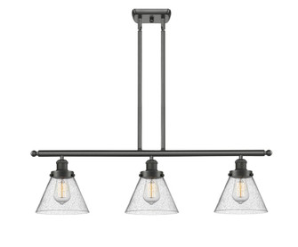 Cone - 3 Light - 36 inch - Oil Rubbed Bronze - Stem Hung - Island Light (3442|916-3I-OB-G44-LED)