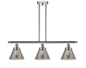 Cone - 3 Light - 36 inch - Polished Chrome - Stem Hung - Island Light (3442|916-3I-PC-G43-LED)