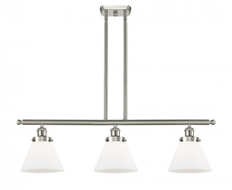 Cone - 3 Light - 36 inch - Brushed Satin Nickel - Stem Hung - Island Light (3442|916-3I-SN-G41-LED)