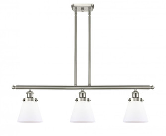 Cone - 3 Light - 36 inch - Brushed Satin Nickel - Stem Hung - Island Light (3442|916-3I-SN-G61-LED)