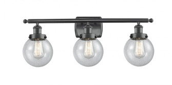 Beacon - 3 Light - 26 inch - Matte Black - Bath Vanity Light (3442|916-3W-BK-G204-6)