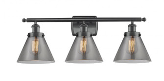 Cone - 3 Light - 28 inch - Matte Black - Bath Vanity Light (3442|916-3W-BK-G43)