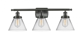 Cone - 3 Light - 28 inch - Oil Rubbed Bronze - Bath Vanity Light (3442|916-3W-OB-G42)