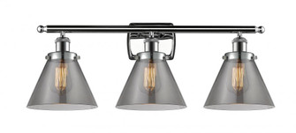 Cone - 3 Light - 28 inch - Polished Chrome - Bath Vanity Light (3442|916-3W-PC-G43)