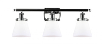 Cone - 3 Light - 26 inch - Polished Chrome - Bath Vanity Light (3442|916-3W-PC-G61)