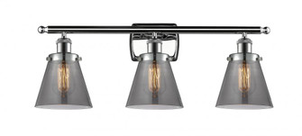 Cone - 3 Light - 26 inch - Polished Chrome - Bath Vanity Light (3442|916-3W-PC-G63)