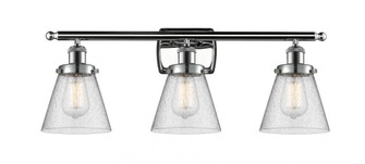 Cone - 3 Light - 26 inch - Polished Chrome - Bath Vanity Light (3442|916-3W-PC-G64-LED)