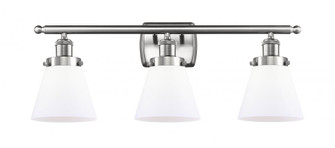 Cone - 3 Light - 26 inch - Brushed Satin Nickel - Bath Vanity Light (3442|916-3W-SN-G61-LED)