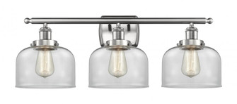 Bell - 3 Light - 28 inch - Brushed Satin Nickel - Bath Vanity Light (3442|916-3W-SN-G72-LED)