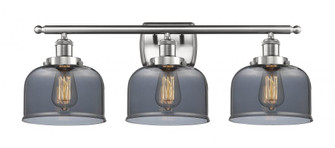 Bell - 3 Light - 28 inch - Brushed Satin Nickel - Bath Vanity Light (3442|916-3W-SN-G73-LED)