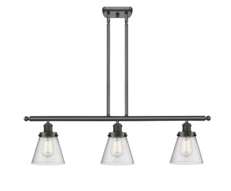 Cone - 3 Light - 36 inch - Oil Rubbed Bronze - Stem Hung - Island Light (3442|916-3I-OB-G64-LED)