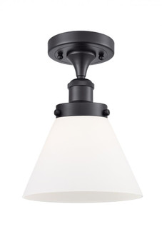 Cone - 1 Light - 8 inch - Matte Black - Semi-Flush Mount (3442|916-1C-BK-G41)