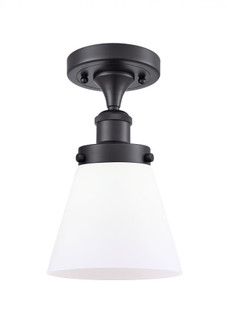 Cone - 1 Light - 6 inch - Matte Black - Semi-Flush Mount (3442|916-1C-BK-G61)