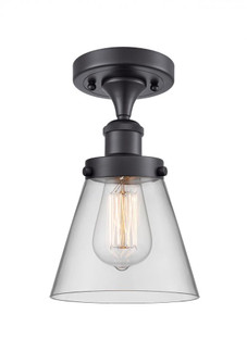 Cone - 1 Light - 6 inch - Matte Black - Semi-Flush Mount (3442|916-1C-BK-G62-LED)