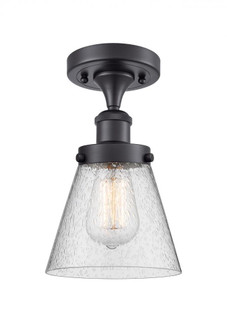 Cone - 1 Light - 6 inch - Matte Black - Semi-Flush Mount (3442|916-1C-BK-G64-LED)