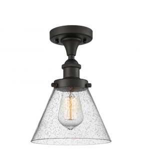 Cone - 1 Light - 8 inch - Oil Rubbed Bronze - Semi-Flush Mount (3442|916-1C-OB-G44)