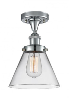 Cone - 1 Light - 8 inch - Polished Chrome - Semi-Flush Mount (3442|916-1C-PC-G42-LED)