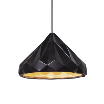 Geometric 1-Light LED Pendant (254|CER-6450-CBGD-NCKL-BKCD-LED1-700)
