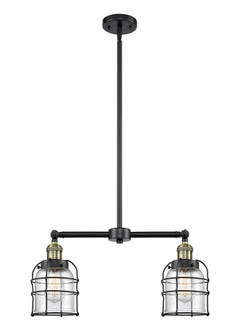 Bell Cage - 2 Light - 21 inch - Black Antique Brass - Stem Hung - Island Light (3442|209-BAB-G52-CE-LED)