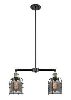 Bell Cage - 2 Light - 21 inch - Black Antique Brass - Stem Hung - Island Light (3442|209-BAB-G53-CE)