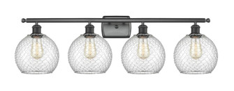 Farmhouse Chicken Wire 4 Light Bath Vanity Light (3442|516-4W-BK-G122-8CSN)