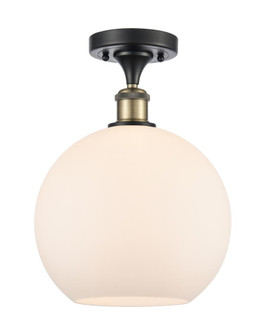 Athens - 1 Light - 10 inch - Black Antique Brass - Semi-Flush Mount (3442|516-1C-BAB-G121-10-LED)