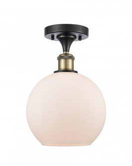 Athens - 1 Light - 8 inch - Black Antique Brass - Semi-Flush Mount (3442|516-1C-BAB-G121-LED)