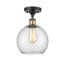 Farmhouse Chicken Wire 1 Light Semi-Flush Mount (3442|516-1C-BAB-G122-8CSN)