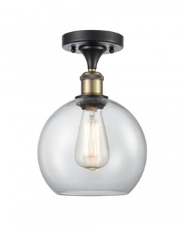Athens - 1 Light - 8 inch - Black Antique Brass - Semi-Flush Mount (3442|516-1C-BAB-G122-LED)