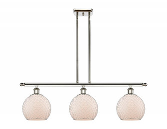 Farmhouse Chicken Wire - 3 Light - 36 inch - Polished Nickel - Cord hung - Island Light (3442|516-3I-PN-G121-8CSN)