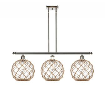 Farmhouse Rope - 3 Light - 37 inch - Polished Nickel - Stem hung - Island Light (3442|516-3I-PN-G122-10RB)