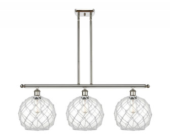 Farmhouse Rope - 3 Light - 37 inch - Polished Nickel - Cord hung - Island Light (3442|516-3I-PN-G122-10RW)