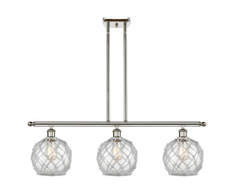 Farmhouse Rope - 3 Light - 36 inch - Polished Nickel - Stem hung - Island Light (3442|516-3I-PN-G122-8RW)