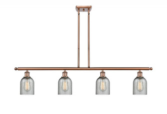 Caledonia - 4 Light - 48 inch - Antique Copper - Stem hung - Island Light (3442|516-4I-AC-G257-LED)
