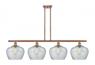 Fenton - 4 Light - 49 inch - Antique Copper - Stem hung - Island Light (3442|516-4I-AC-G92-L-LED)