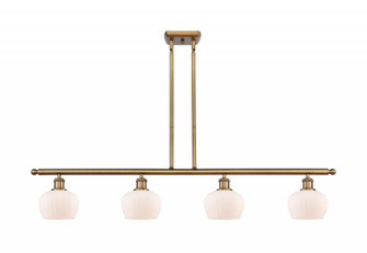 Fenton - 4 Light - 48 inch - Brushed Brass - Stem hung - Island Light (3442|516-4I-BB-G91)