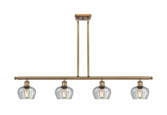 Fenton - 4 Light - 48 inch - Brushed Brass - Stem hung - Island Light (3442|516-4I-BB-G92-LED)