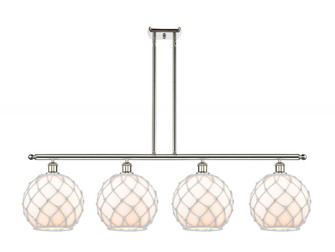 Farmhouse Rope - 4 Light - 48 inch - Polished Nickel - Stem hung - Island Light (3442|516-4I-PN-G121-10RW)