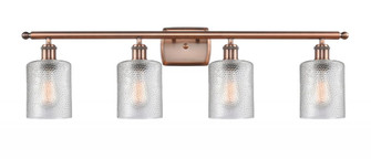 Cobbleskill - 4 Light - 35 inch - Antique Copper - Bath Vanity Light (3442|516-4W-AC-G112)
