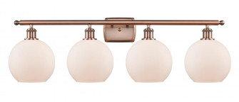 Athens - 4 Light - 38 inch - Antique Copper - Bath Vanity Light (3442|516-4W-AC-G121-LED)