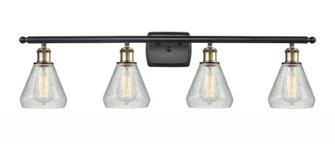 Conesus - 4 Light - 36 inch - Black Antique Brass - Bath Vanity Light (3442|516-4W-BAB-G275-LED)