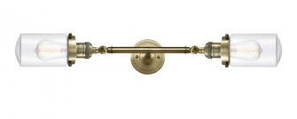 Dover - 2 Light - 5 inch - Antique Brass - Adjustable Bath Vanity Light (3442|208L-AB-G312)