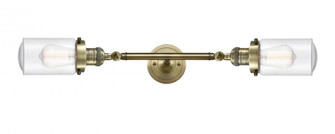 Dover - 2 Light - 5 inch - Antique Brass - Adjustable Bath Vanity Light (3442|208L-AB-G314-LED)