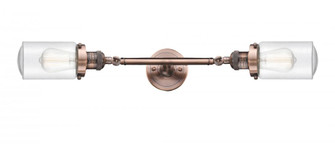Dover - 2 Light - 5 inch - Antique Copper - Adjustable Bath Vanity Light (3442|208L-AC-G314)